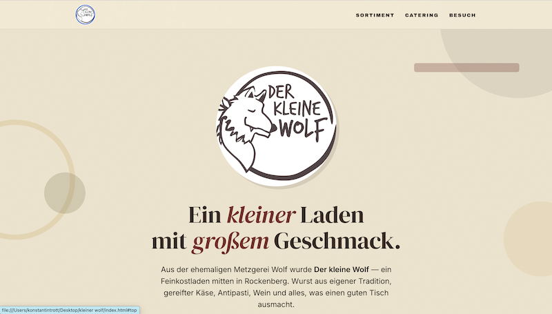 Der kleine Wolf – Frontpage