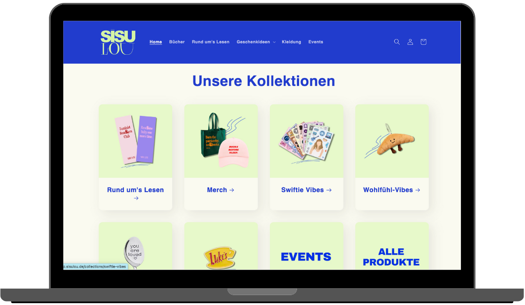 Mockup SisuLou Online Shop